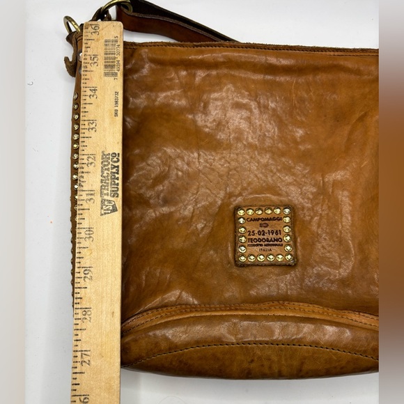 Campomaggi Brown Crossbody Bag with Studded Details - Picture 8 of 8